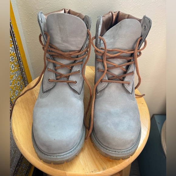 Timberland Grey Women’s Leather Boots – Size 9.5 (EU 40.5-41) - Picture 5 of 9